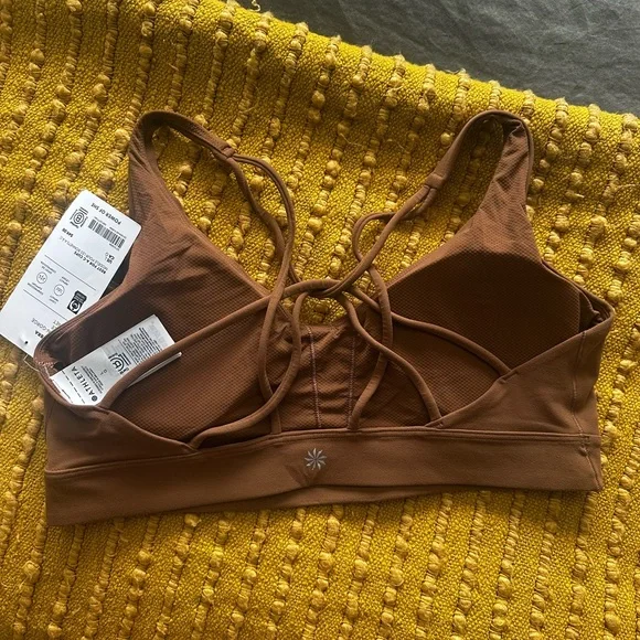 Athleta solace Brown Strappy Sports Bra - Picture 2 of 5